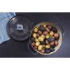 Round 6-Quart Black Enamel Cast Iron Dutch Oven with Lid